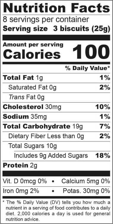 Nutritional Values Savoiardi